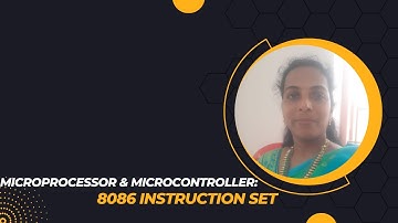 Dr.G.Arthy I 8086 Instruction Set - Part 3 I SNS Institutions