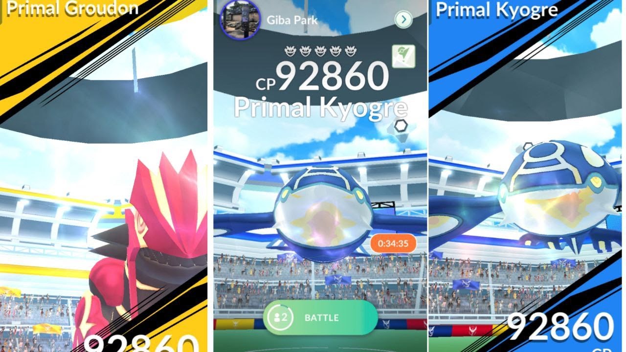 Primal Groudon and Kyogore Raid Invites | Pokemon Go Live
