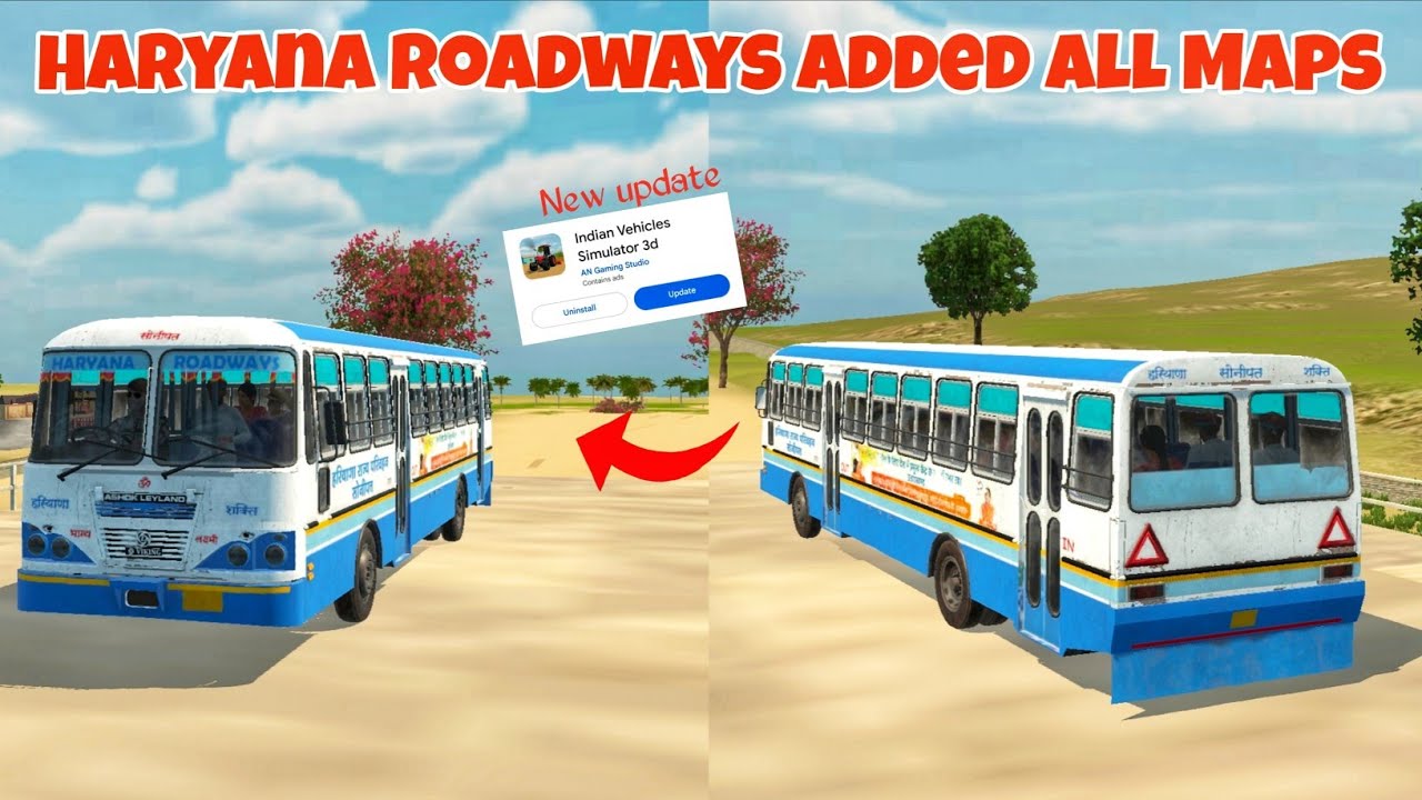 Harayana Roadways Bus Add In All Maps 😱 Indian Vehicles Simulator 3d New Update Kab Aayega 