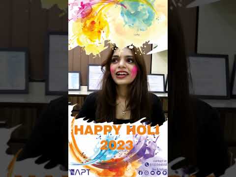 Holi celebration at APT | Get the best from the best airhostess institute-APT