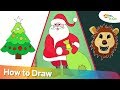 Christmas Special:- How To Draw Santaclaus and other drawing videos for Kids | Shemaroo Kids