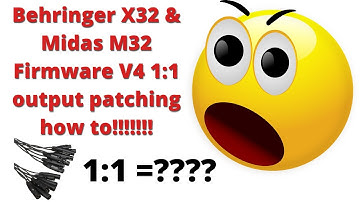 Behringer / Midas Firmware V4 1:1 OUTPUT SETTINGS