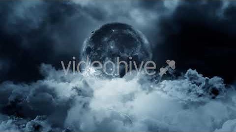 Flying Above the Clouds to the Moon | Motion Graphics - Envato elements