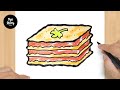#591 How to Draw a Lasagna - Easy Drawing Tutorial