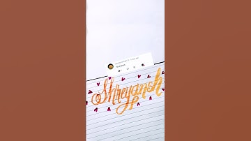 Shreyansh💖Cursive Art#star.ss1911#calligraphymasters#short#viralshorts#writing#brushpen#trending#yt
