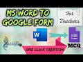 Create Google form Quiz using MS Word file in a single click | Gformit Tutorial | Flubaroo Tutorial