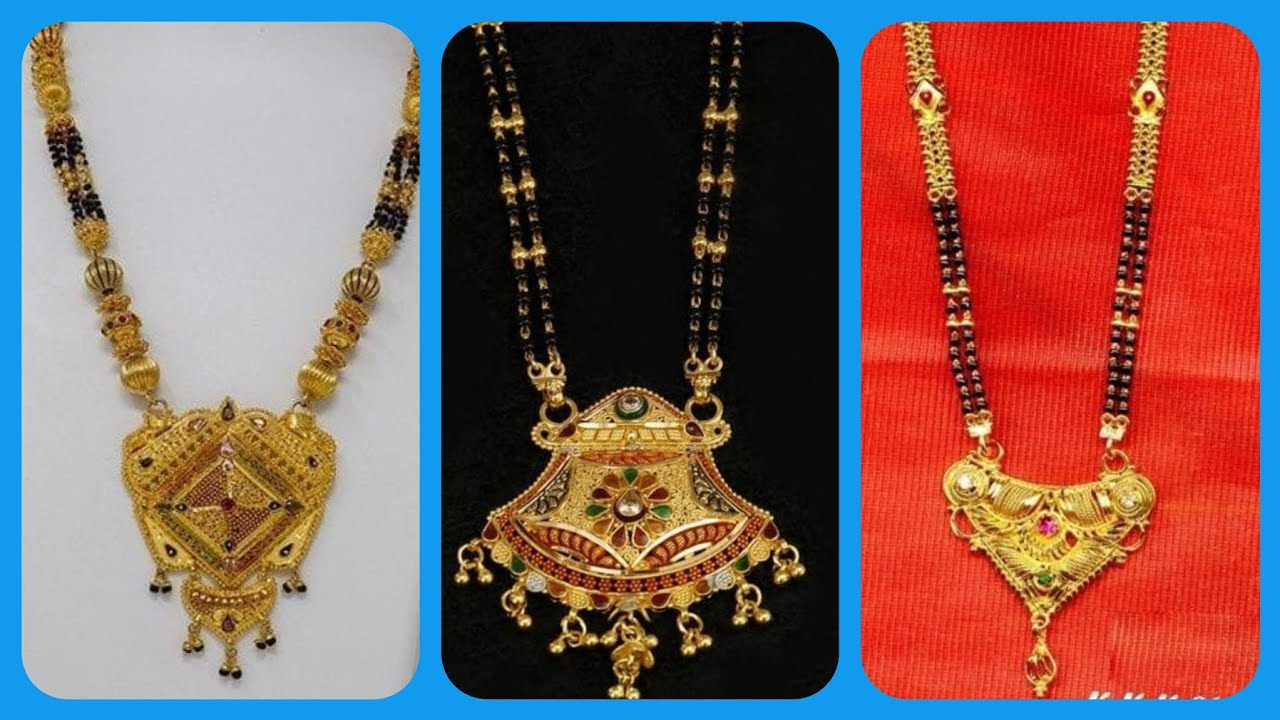 Daily Wear Gold Pendant Set Designs 