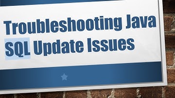 Troubleshooting Java SQL Update Issues