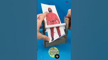 Paper Craft Creepy Transformation of Pink Soldier by Squid Game using DIY Printer #squidgame #diy