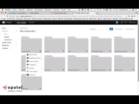 Mappen delen met de Creative Cloud