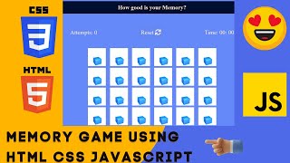 Memory Game Html | Memory Game Using Html Css Javascript screenshot 2