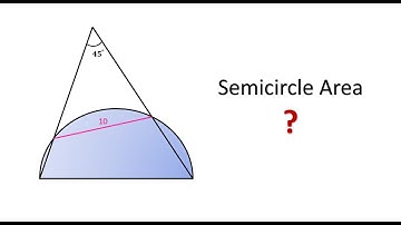 Can You Find Area of Semi Circle?