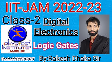IIT-JAM/JEST/TIFR LEC-2  DIGITAL ELECTRONICS #physicsinstitutejaipur #iitjam #csirnet