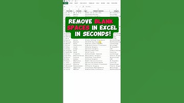 Remove Blank Spaces in Excel in Seconds! #accountsfix #excel #shorts #exceltutorial