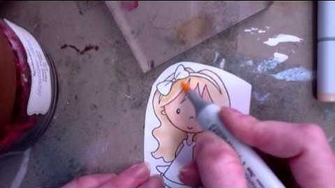 Copic coloring and card making in real time tutorial (part 2 of 6)