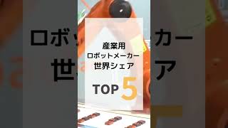 産業用ロボットメーカー 世界シェアTOP5｜日本メーカーが圧倒  #shorts #産業用ロボット