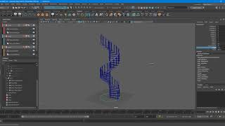(Maya) MASH Procedural Stairs WIP 01