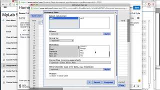 how to use StatCrunch to find center and variation of data