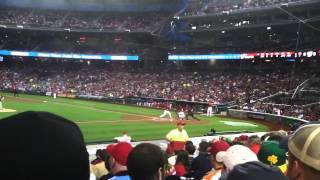 Bryce Harper hit by Cole Hamels Pitch HD