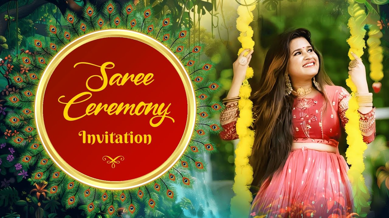 Saree Ceremony Invitation Video in Telugu | Half Saree Invitation Video Editing