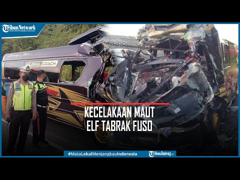 Kecelakaan Maut Elf Tabrak Fuso di Tol Bawen Ungaran , Terseret 2 KM