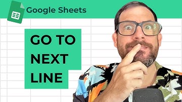 Hoe ga je naar de volgende regel in Google Sheets?