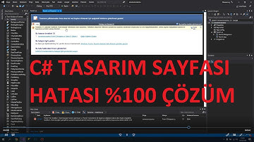 C# Form Application Tasarım Sayfası Hatası %100 Çözüm
