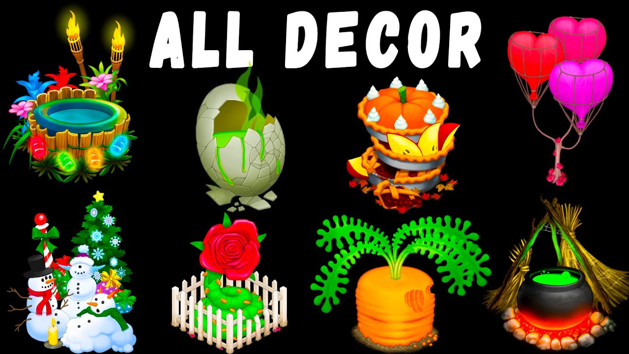 All Seasonal Decorations My Singing Monsters YouTube