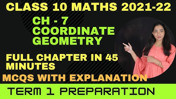 Coordinate geometry mcq | class 10 maths term 1 mcqs preparation | best video