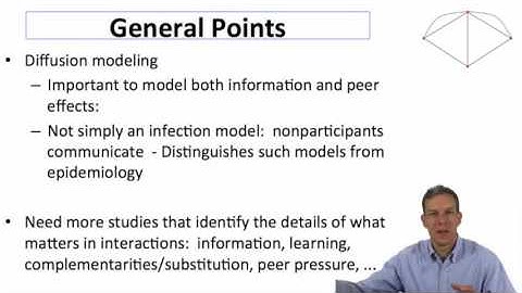 Social and Economic Networks 5.9 Week 5: Diffusion Summary