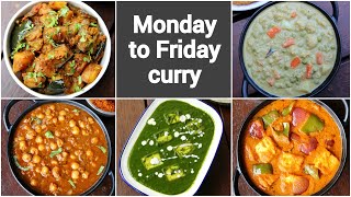 monday to friday lunch box curries | quick & easy indian sabzi recipes | dry curry recipes