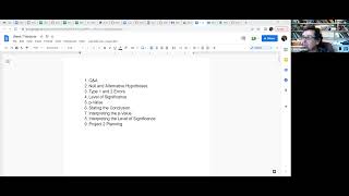 Statistics Webinar on Hypothesis Tests for a Single Population Mean or Proportion