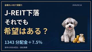 [J-REITs Plummet] Is There Still Hope? 1343 Dividend Up 7.5% and the Conditions for Recovery
