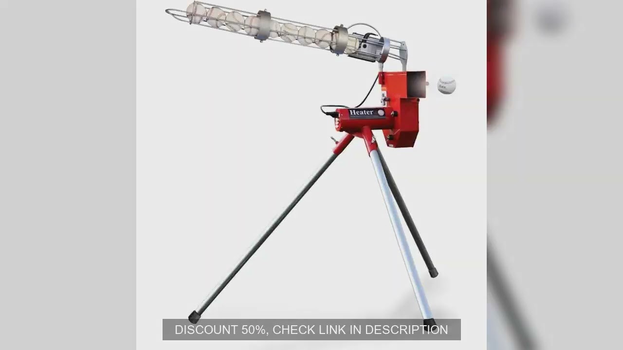 home.Sports Heavy-Duty Baseball Pitching Machine W/Bonus Ball Feeder - Accurate & Adjustable Pitchin