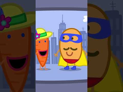 Mangia 5 al Giorno con Super Potato 🥕🦸‍♂️ #shorts #peppapig