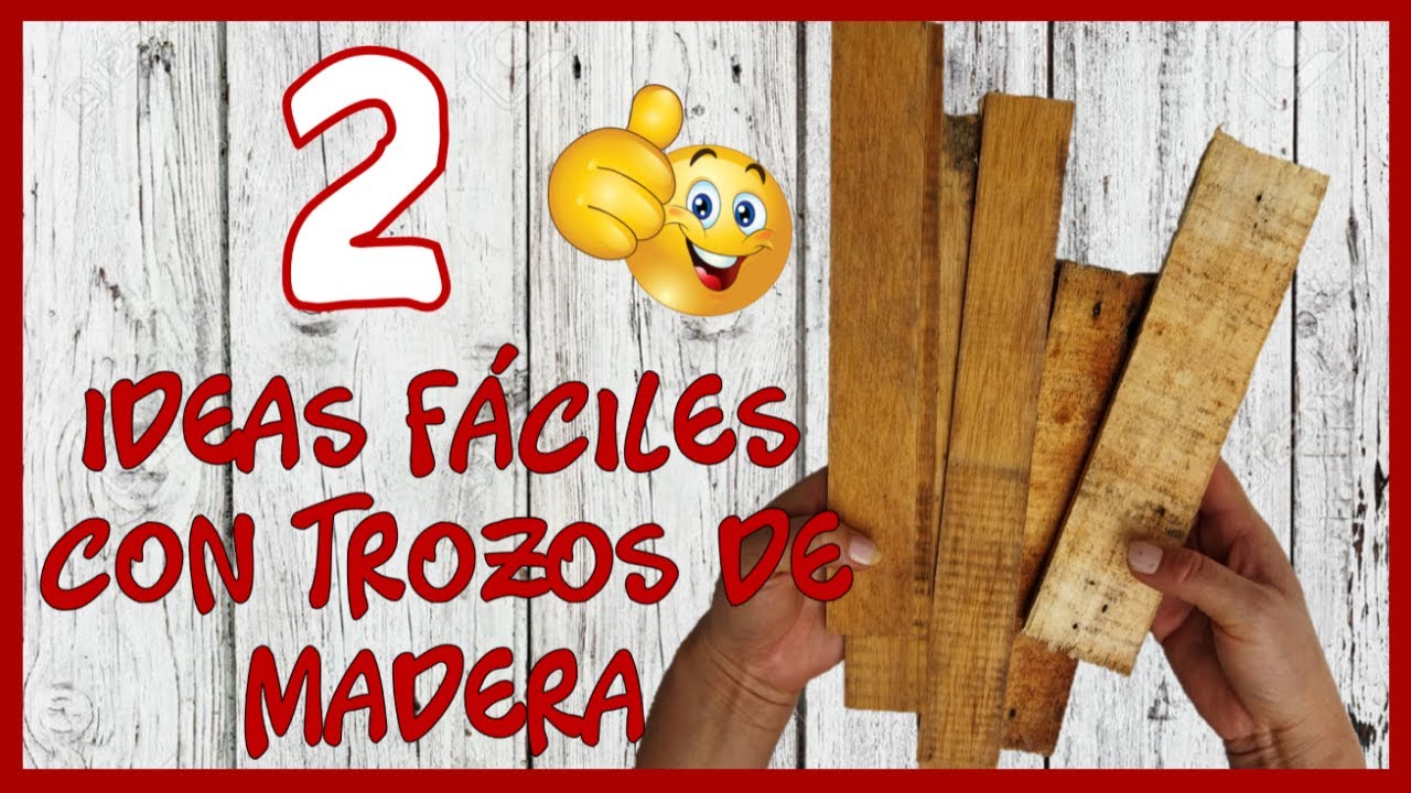 2 IDEAS FÁCILES CON TROZOS DE MADERA - Manualidades con tablas de madera -  Crafts with wooden boards 