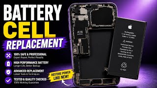 iPhone 14 Pro Purple Battery Cell Replacement (Advanced Repair) #mobilereparingclasses
