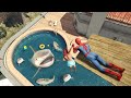 GTA 5 Water Ragdolls | Spiderman vs Shark ep.4