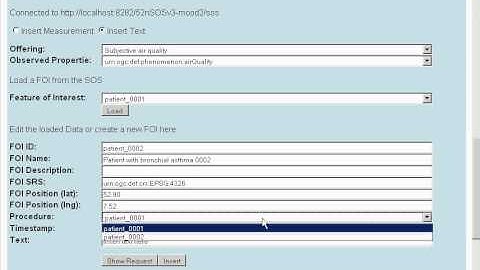 Demo of the WebFeeder for the OGC Sensor Observation Service