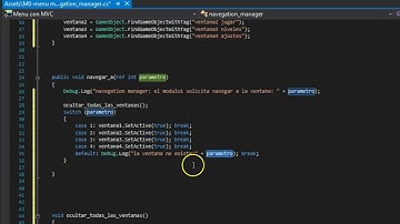 7. Modulo Menu Manager - Menu con MVC en Unity 5