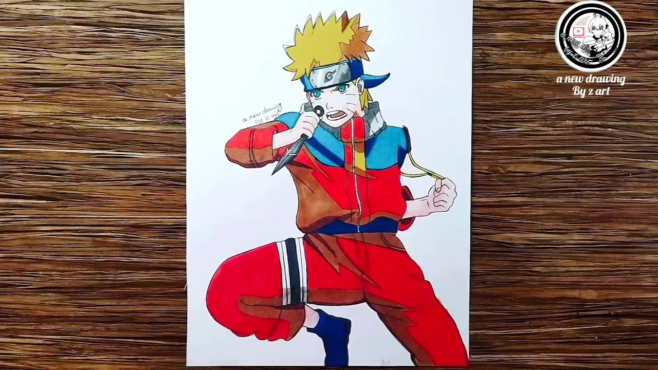 how to draw naruto with colour | naruto drawing with colour | anime ...