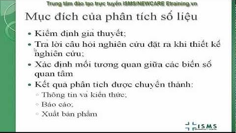 Phân tích số liệu định lượng sử dụng SPSS Bài giảng 1 phần 1
