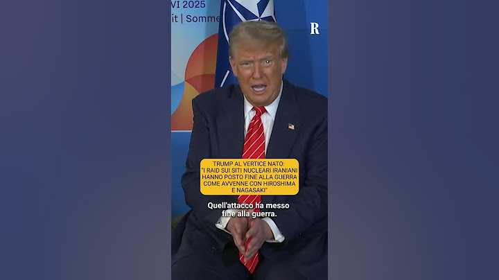 Trump: "I raid sui siti nucleari iraniani hanno posto fine alla guerra"