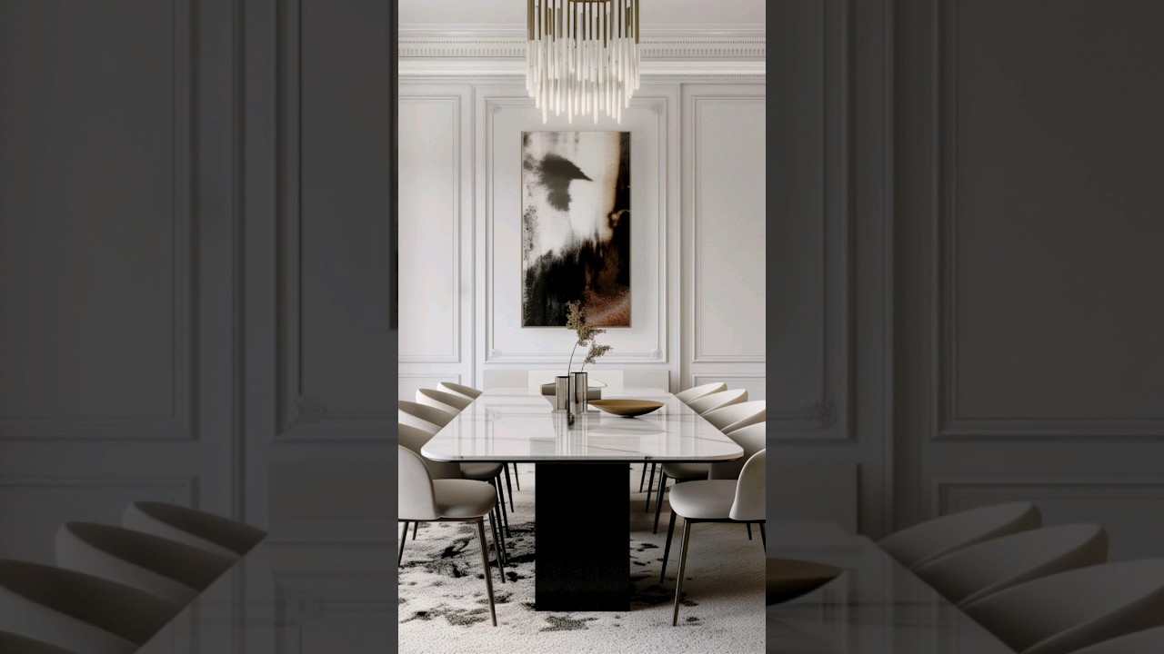 ✦Neoclassical simplicity in the dining room✦ 