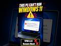 Enable TPM 2.0 & Secure Boot FAST! #shorts