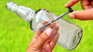 Je zult niet geloven hoe je in slechts 1 minuut een gat in een glazen fles kunt maken - het is GEK
