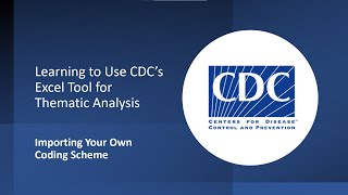 Excel Tool Tutorial: Importing your own coding scheme