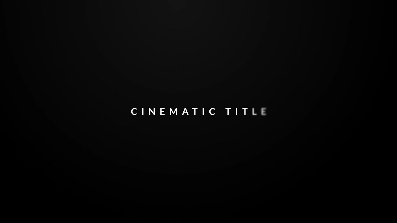 After Effects Tutorial: Cinematic Title Animation in After Effects - No ...
