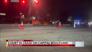 2 women hospitalized in Raleigh crash on Capital Blvd.