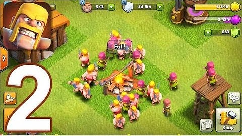 Clash of Clans - Gameplay Walkthrough Part 2 - Single Player_ Levels 4-8 (iOS, Android)